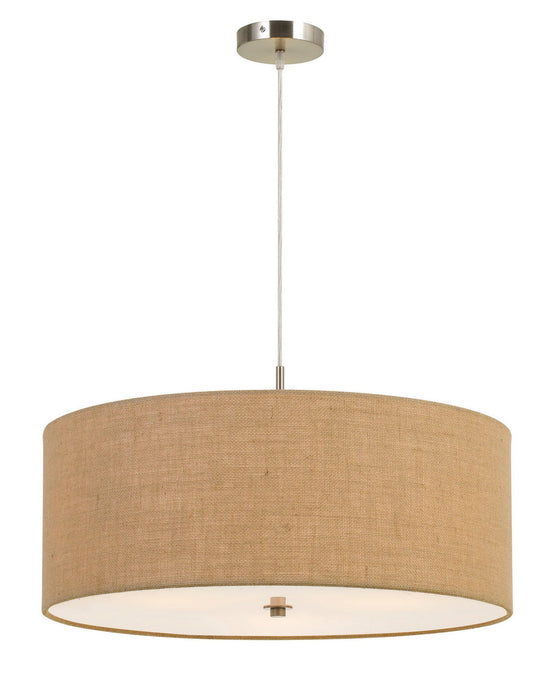 Addison - 12.25" Height Fabric Pendant Fixture - Burlap