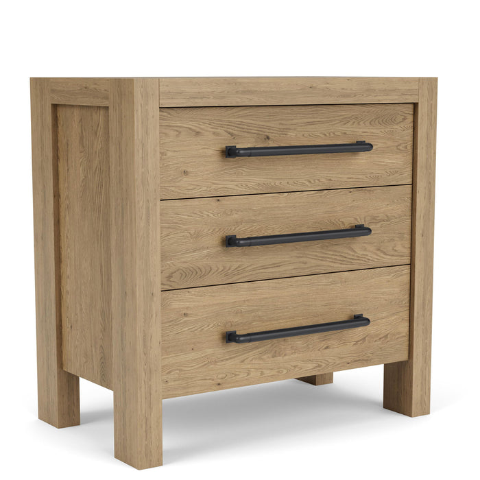 Davie - 3 Drawer Nightstand - Light Brown - Wood