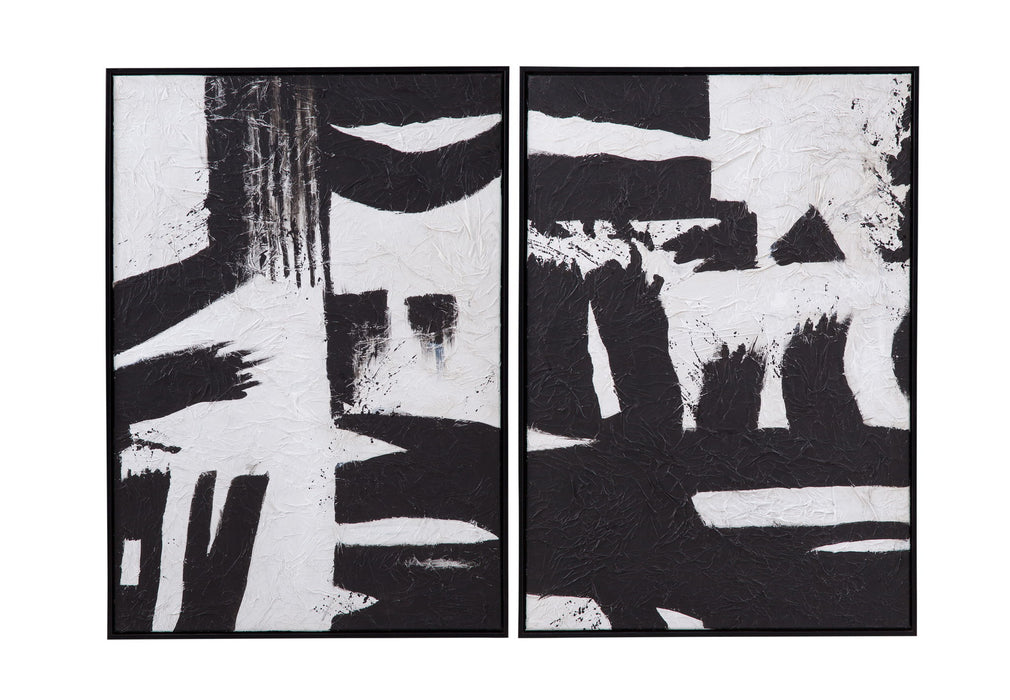 Black And White Canvas Art (Set of 2)