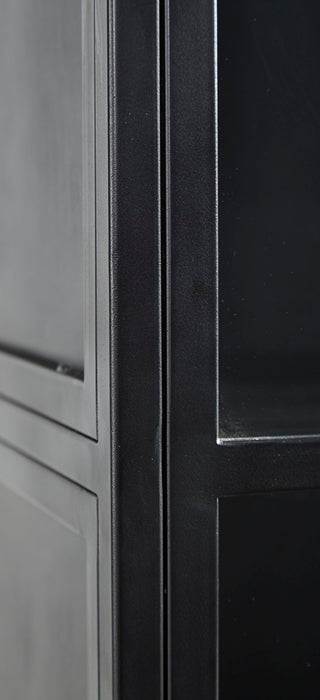 Gilborne - Arched Iron Cabinet - Black