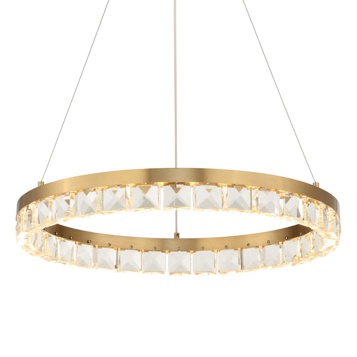 Segovia - Round Crystal LED Chandelier - Gold