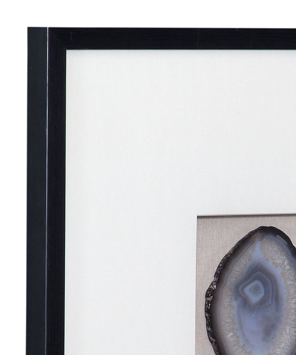 Crystal Geode II Wall Art - Blue / White