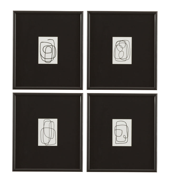 Form Study Framed Print (Set of 4) - Black