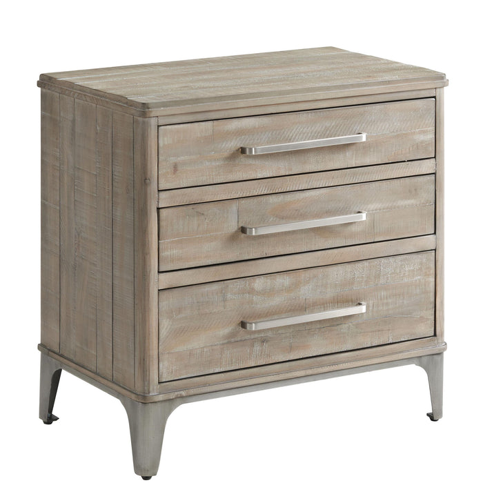 Intrigue - 3 Drawer Nightstand - Light Brown