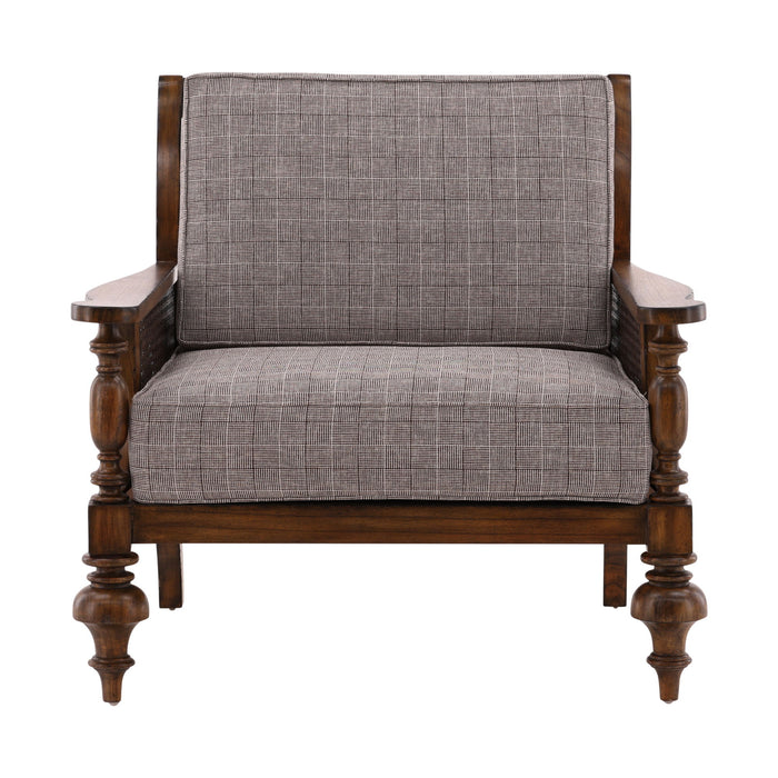 Peterson - Occasional Chair - Dark Brown / Gray