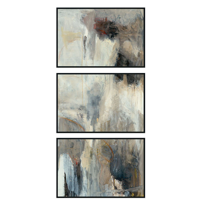 Scar - 72" x 36" Painting By Buddy Whitlock (Set of 3) - Black