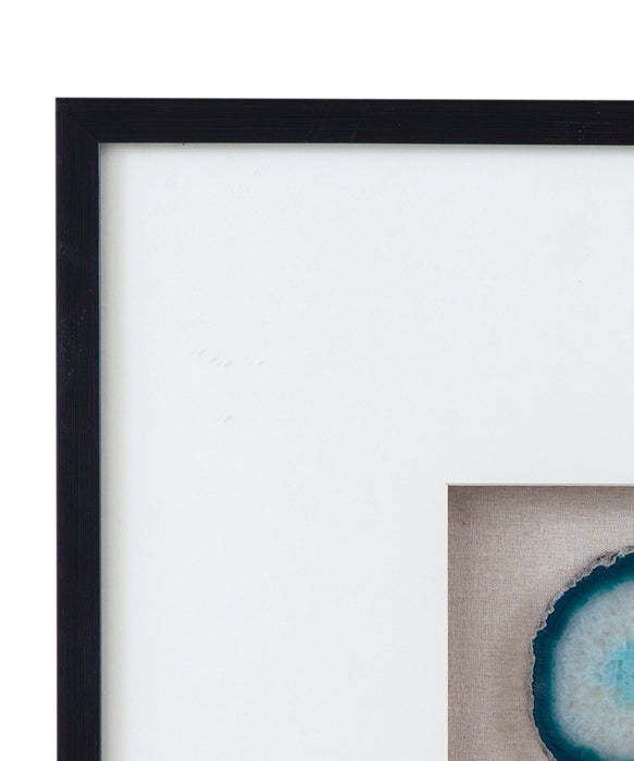 Crystal Geode Wall Art - Blue / White