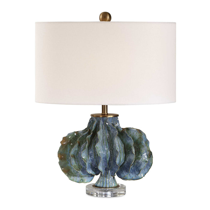 Ruffle Up - Table Lamp - Blue Green
