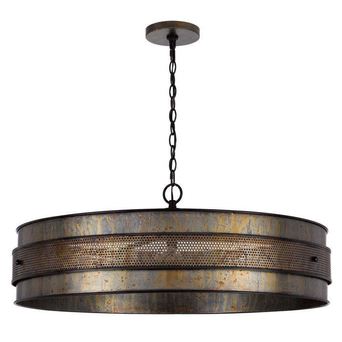Heraklion - 60W x 5 Metal Chandelier - Aged Bronze