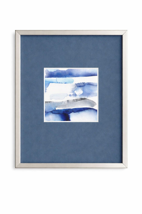 Bleu Beat I Framed Print - Blue
