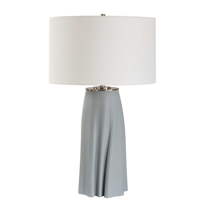 Cover Up - Sculpted Table Lamp - Blue / Silver