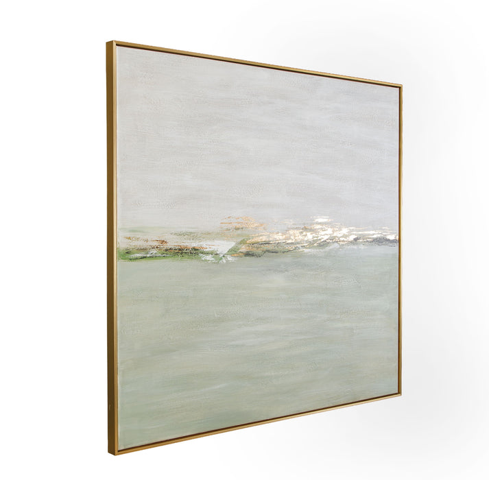 Coastal Horizon Framed Canvas - Green
