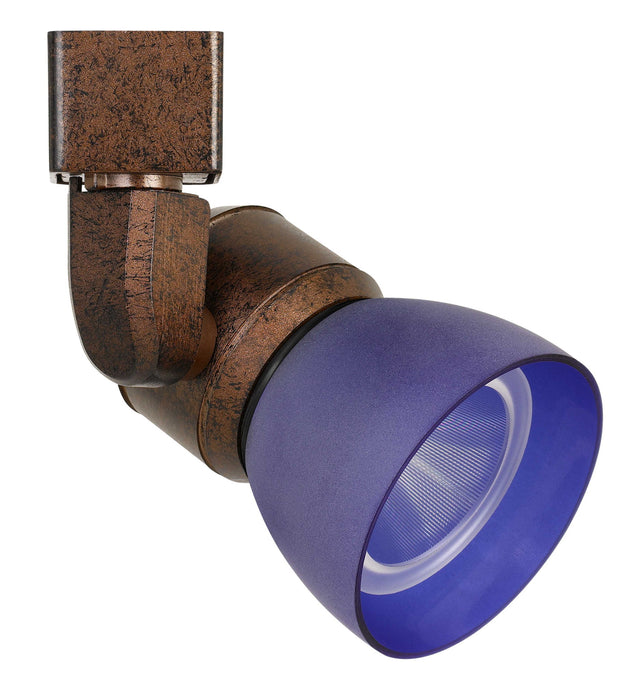 6.25" Height Metal Track Head - Rust & Frosty Blue