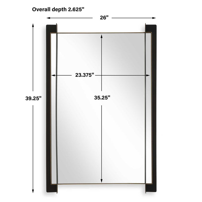 Cunene - Industrial Wall Mirror - Black