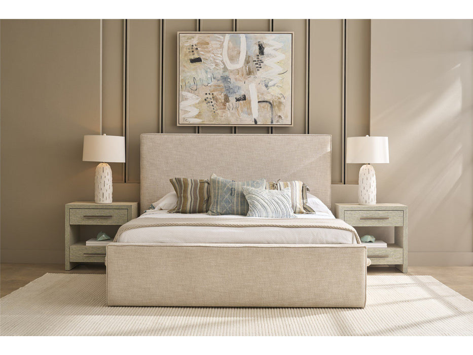 Oasis - Upholstered King Bed - White / Beige