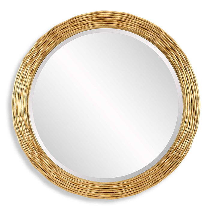 Celeste - Gold Round Mirror