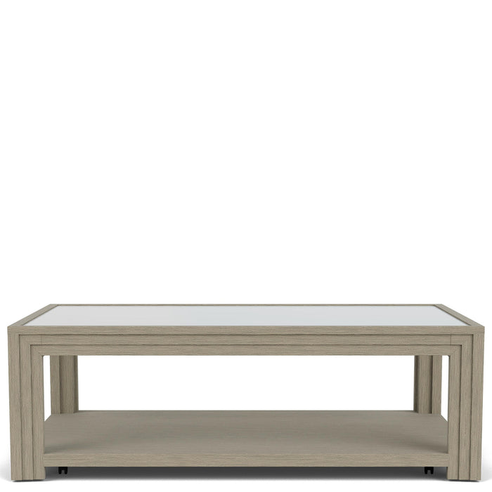 Wilde - Rectangular Glass Top Coffee Table - Light Brown