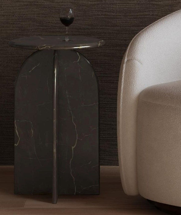 Abbey - Brown Accent Table - Dark Brown