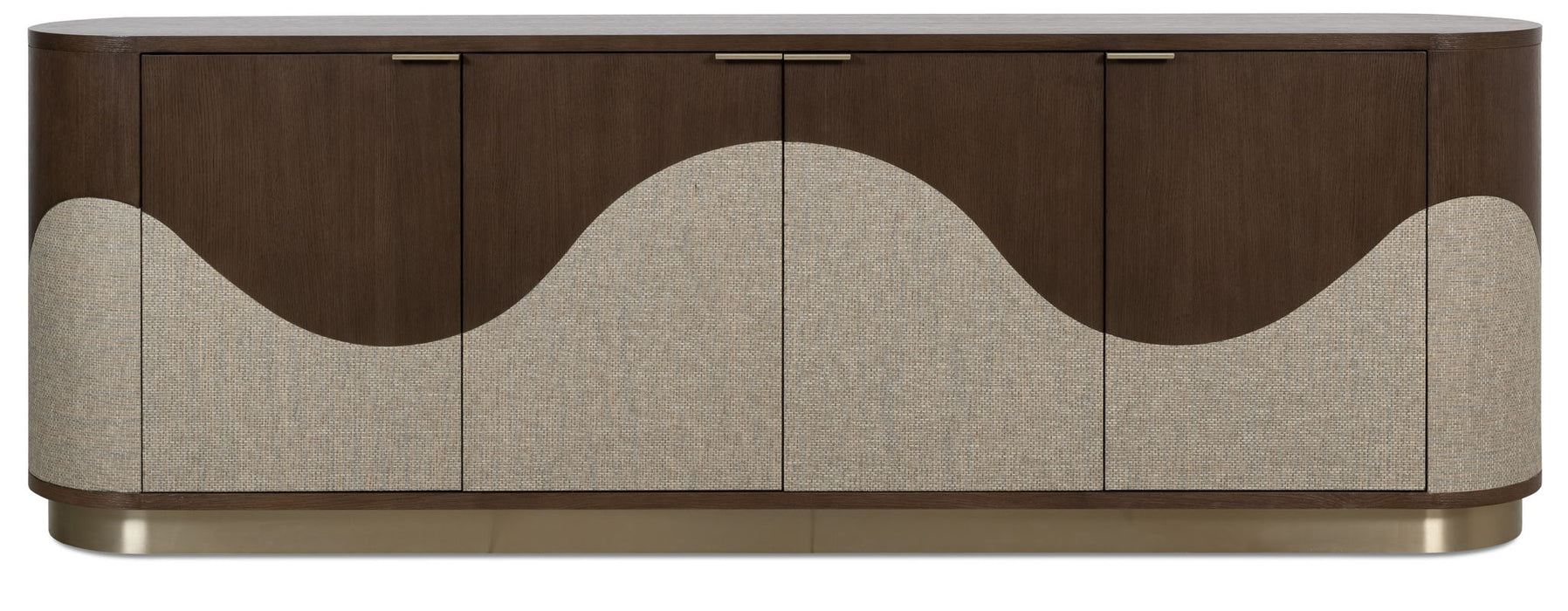 Commerce And Market - Roll With It Four-Door Credenza - Dark Brown / Gray