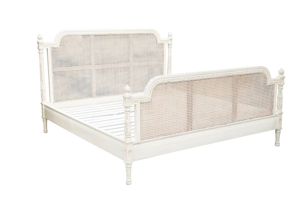 Louis - King Bed - White