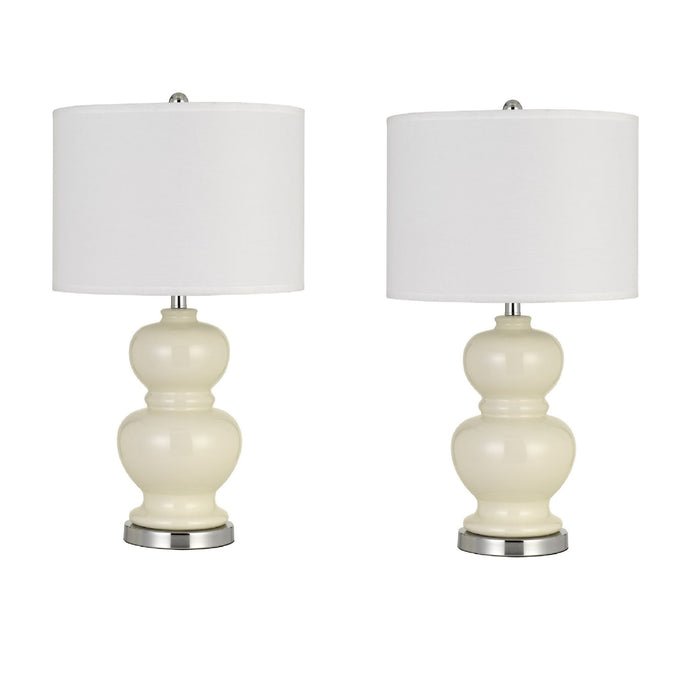 Bergamo - 27" Height Ceramic Table Lamp (Set of 2) - Ivory White