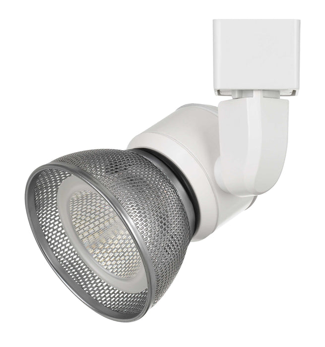 6.25" Height Metal Track Head - White & Brushed Steel - Mesh