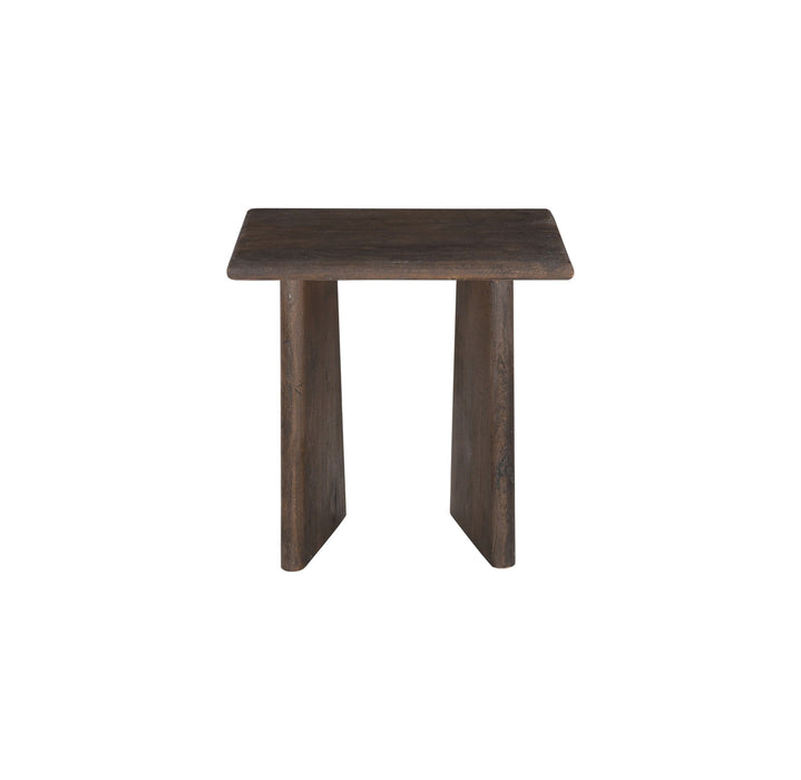 Lasso - Square End Table - Antique Natural Mango With Sandblasting