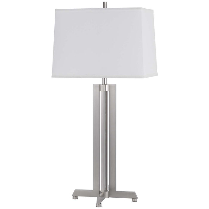 Lakewood - 30" Height Metal Table Lamp - Brushed Steel