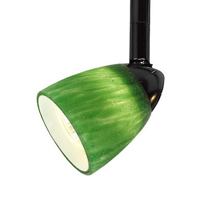 4.87" Height Serpentine Track Head With Shade - Green & Black