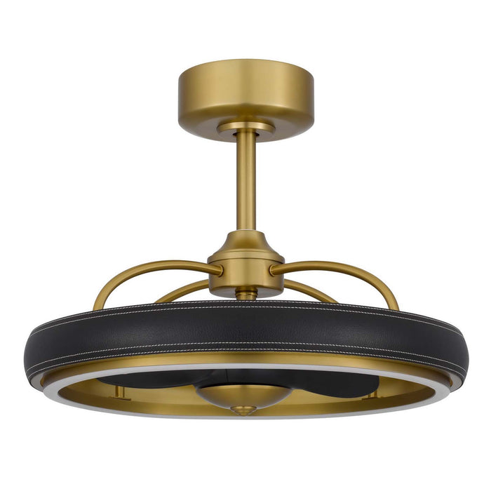 Arroyo - 18.5" Height Metal Fan - Antique Brass / Black