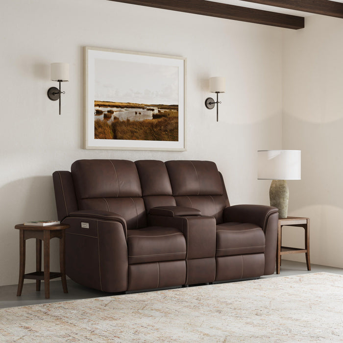 Henry - Power Reclining Loveseat With Console & Power Headrests & Lumbar