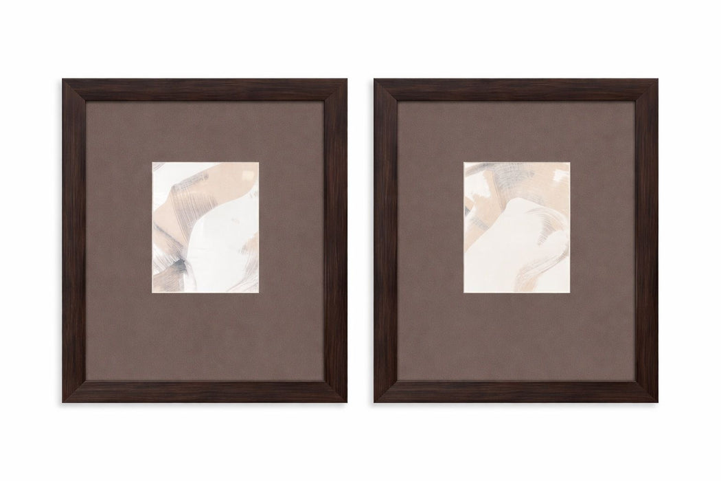 Eclectic Framed Print (Set of 2) - Brown