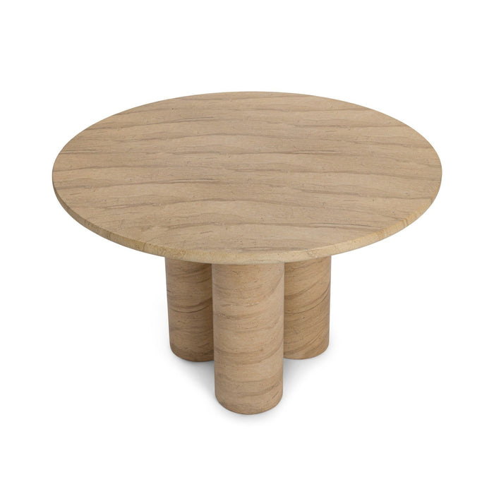 Niva - 47" Outdoor Round Dining Table - Beige