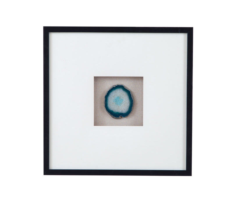 Crystal Geode Wall Art - Blue / White