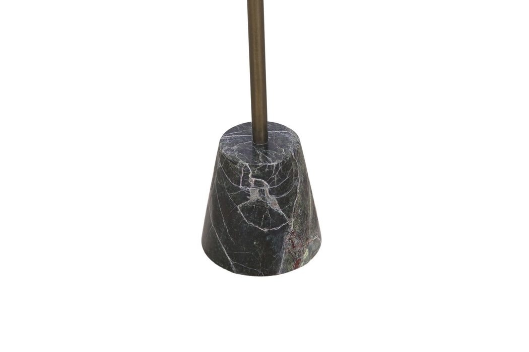Gianna - Accent Table - Antique Brass / Green Marble