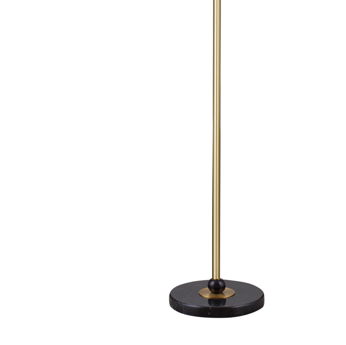 Lenor - Floor Lamp - White / Brass