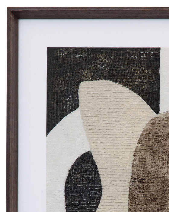 Spin Drift Framed Print (Set of 2) - Dark Brown / Beige