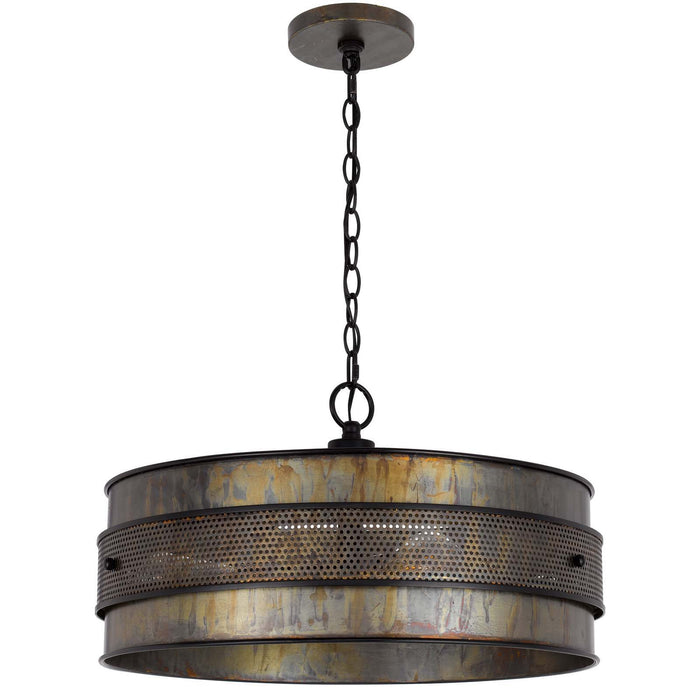 Heraklion - 60W x 3 Metal Chandelier - Aged Bronze