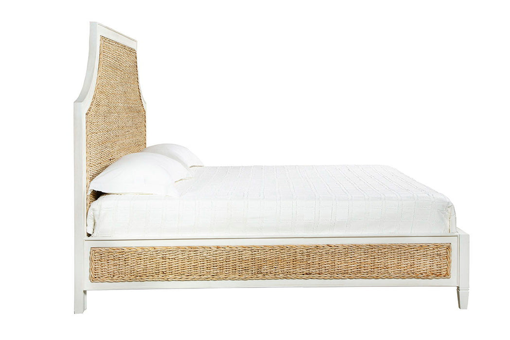 Priscilla - King Bed - White / Light Brown