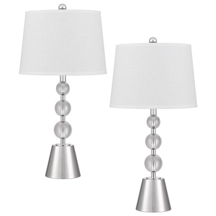 Amersfoort - 28" Height Clear Glass Table Lamp (Set of 2) - Brushed Steel / Crystal