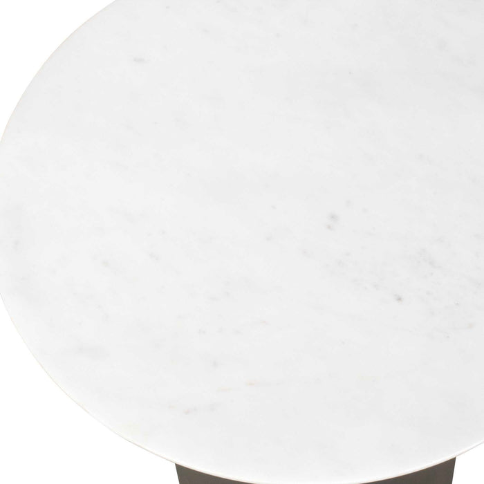 Olso - Outdoor Accent Table - Bronze / White