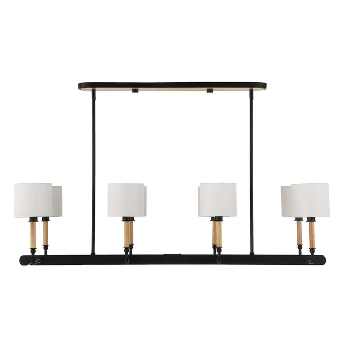 Franconia - 8 Light Pendant - Black / White