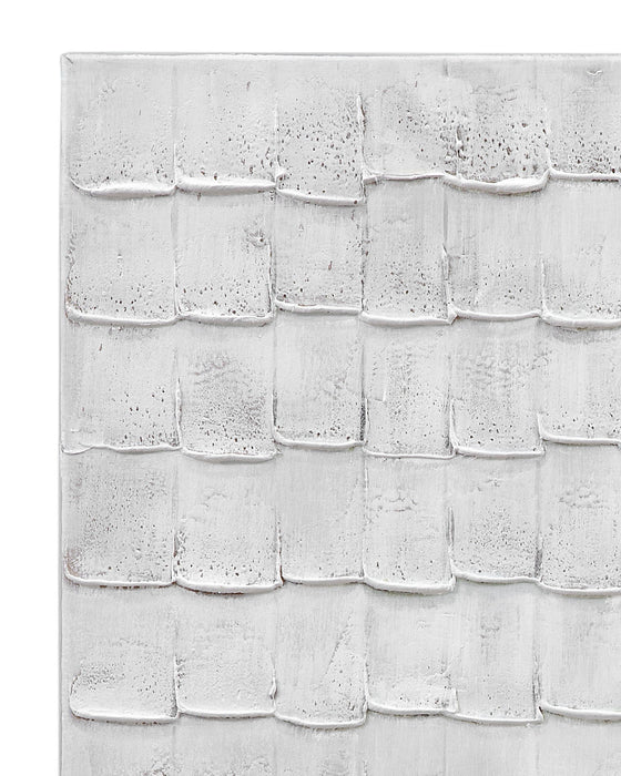 Linear Marks Canvas Art - White