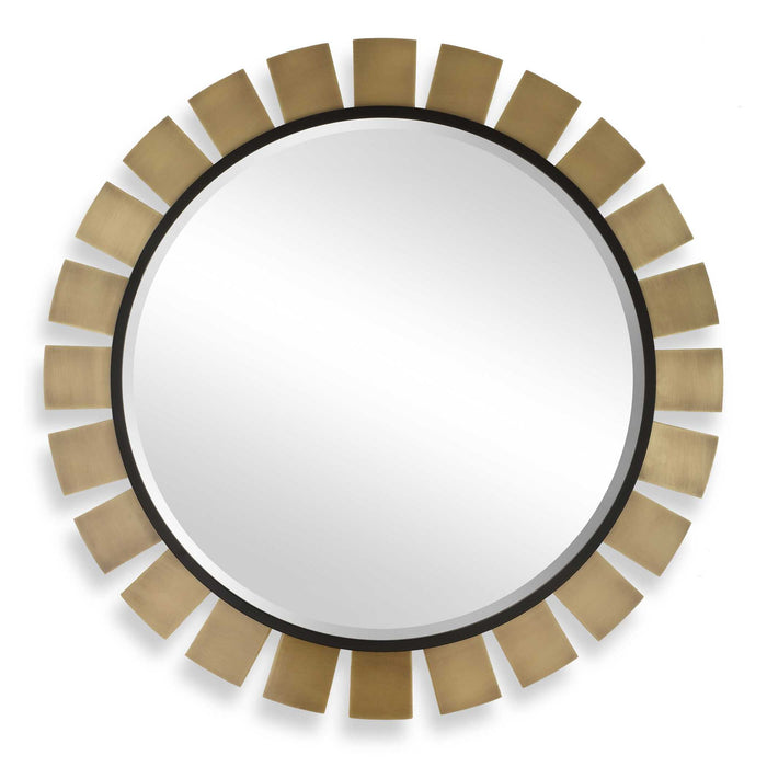 Toluca - Round Mirror - Brass