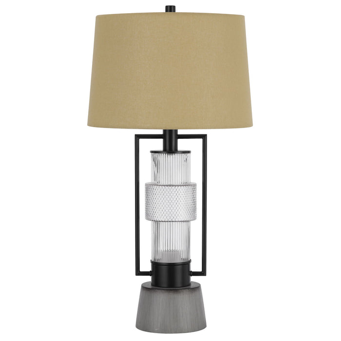 Vallda - 31" Height Metal Table Lamp - Matte Black / Cement