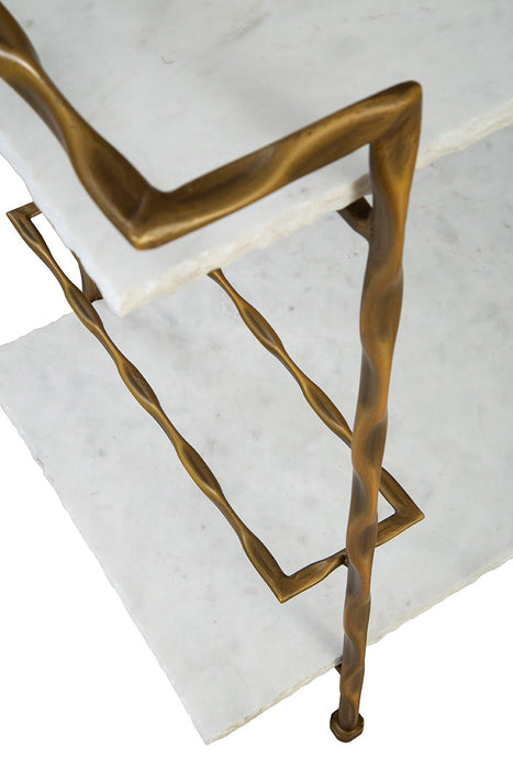Vivian - Bar Cart - White / Gold