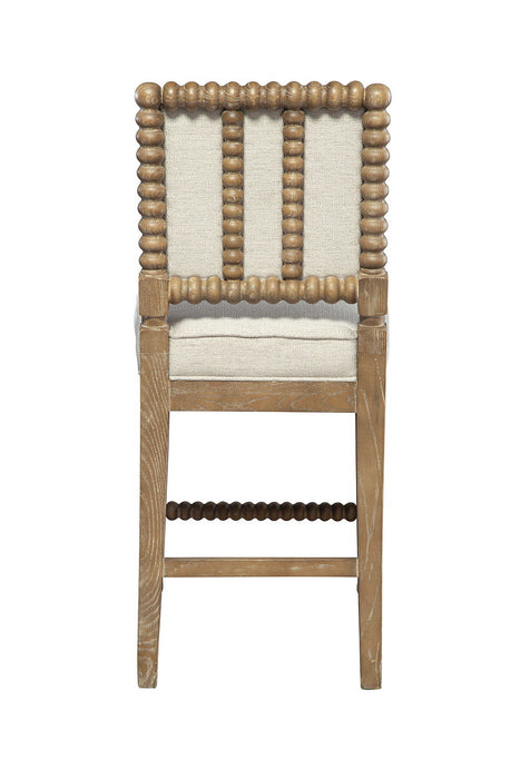 Sara - Counter Stool - White / Light Brown