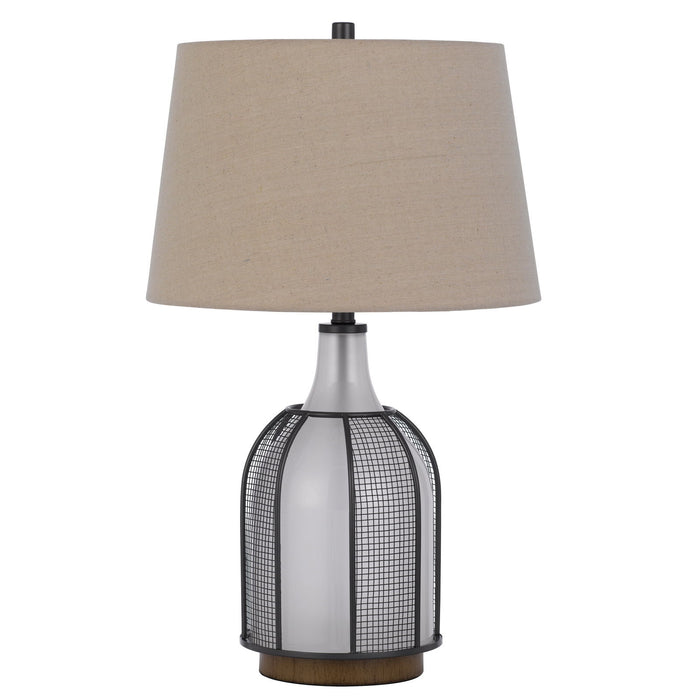 Morgan - 28" Height Glass Table Lamp - Frost / Black