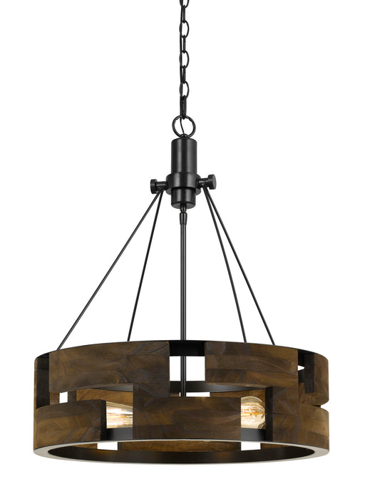 Bradford - 28" Height Metal Chandelier - Smoky Wood