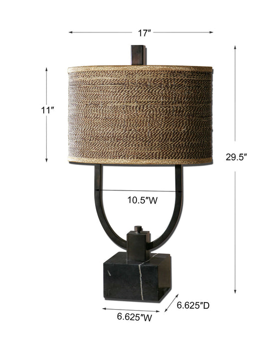 Stabina - Metal Table Lamp - Dark Brown